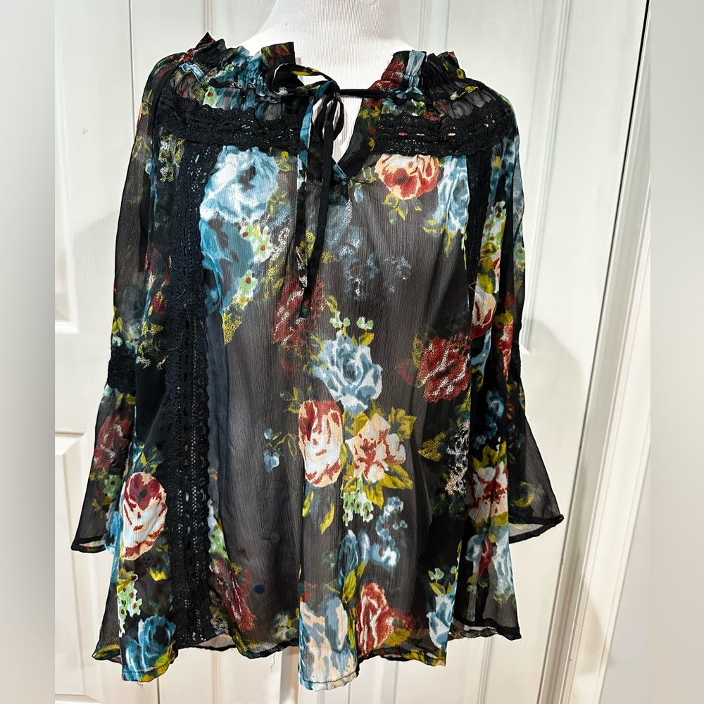 Floral Peasant Smock Top